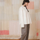 SS - Cotton Pleat Shirt | White