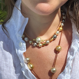 Choker | South Sea Pearl with Gold Roundels