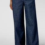 EF - High Waisted Wide Trouser | Dark Indigo