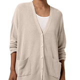 EF - V Neck Cardigan | Undyed Natural