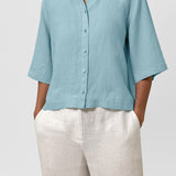 EF - Classic Collar Elbow Sleeve Shirt | Breeze