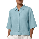 EF - Classic Collar Elbow Sleeve Shirt | Breeze