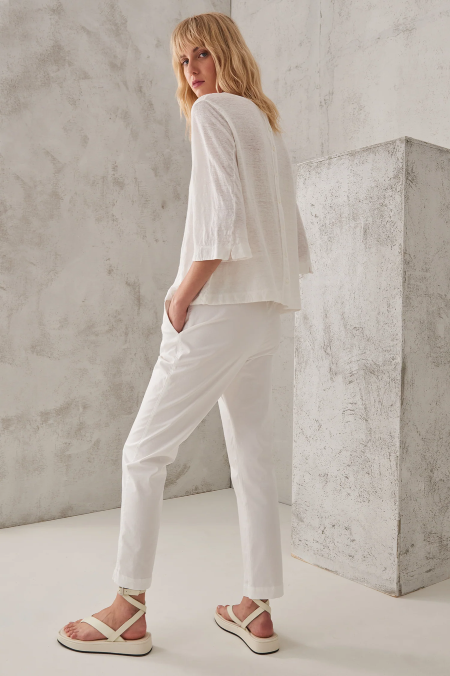 TT - Linen Jersey Shirt | White