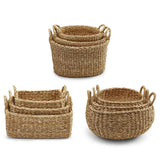 TC - Round Hand-Woven Seagrass Baskets
