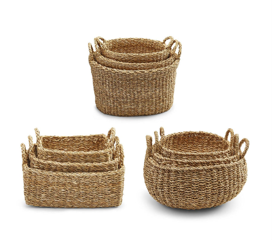 TC - Oval Hand-Woven Seagrass Baskets