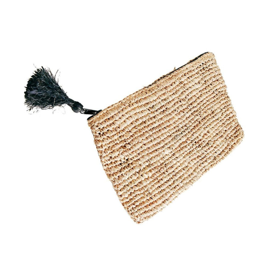 BB - Raffia Clutch w/ Zipper