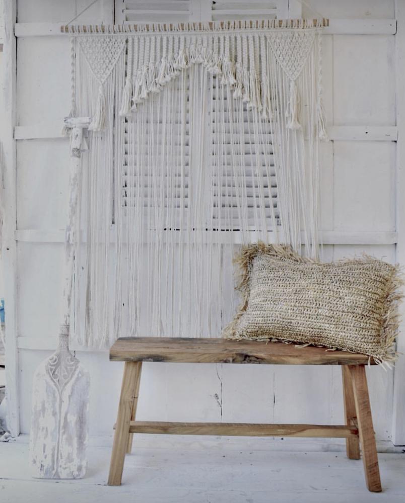 BB - Fringe Raffia Cushion Cover | Rectangle