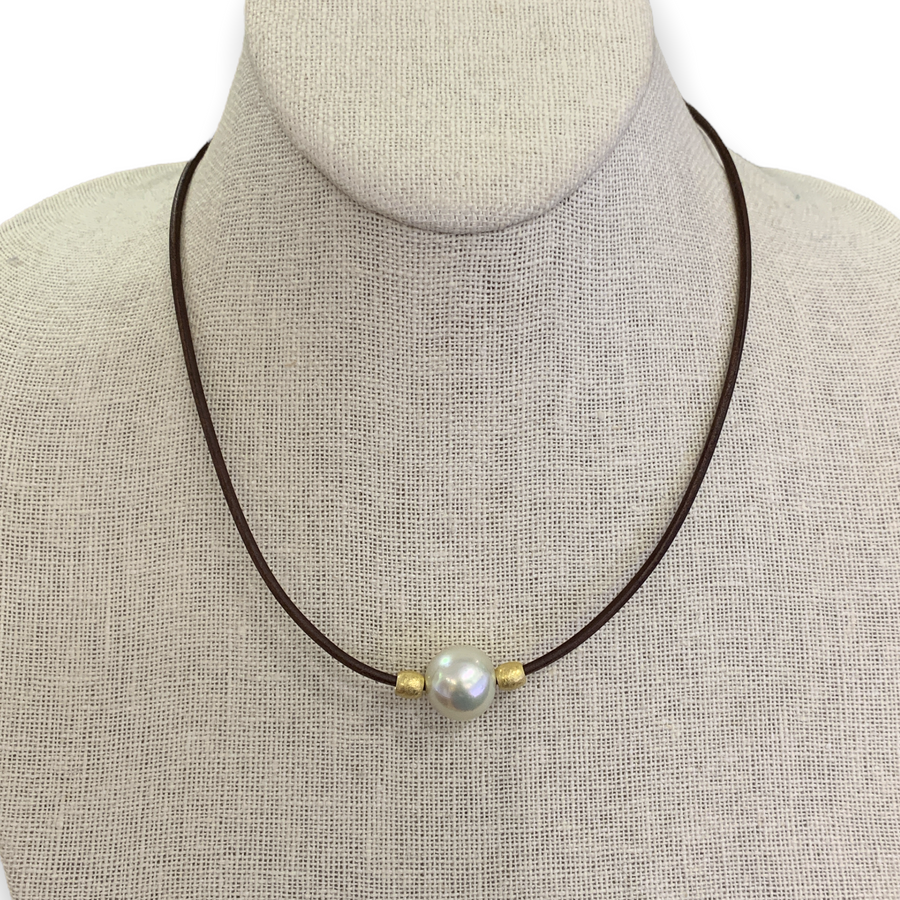 Choker | South Sea Pearl with Gold Roundels