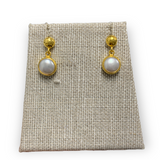 Earrings | 24K Gold & Pearl