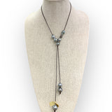 3 Way Necklace | Tahitian Pearls w/ Diamond Rondel