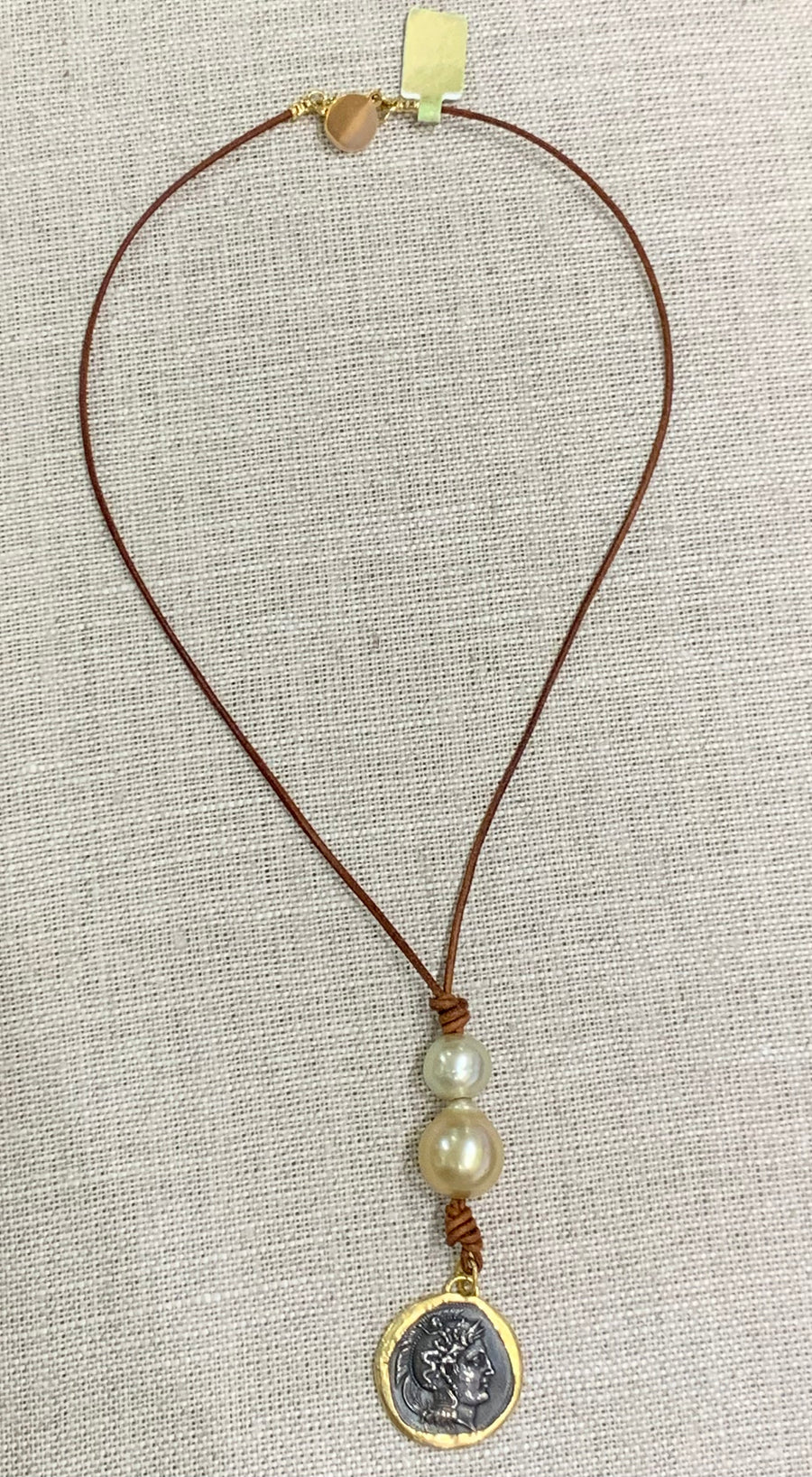 Mid-length | South Sea Pearls w/ Coin Pendant