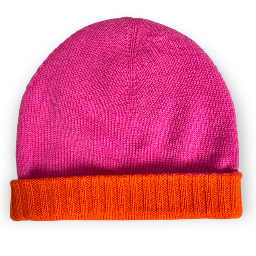 CL - Cashmere Reversible Beanie | Pink