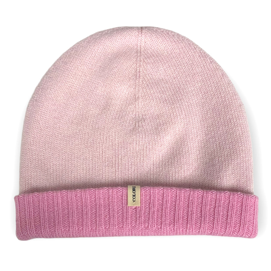 CL - Cashmere Reversible Beanie | Tea Rose