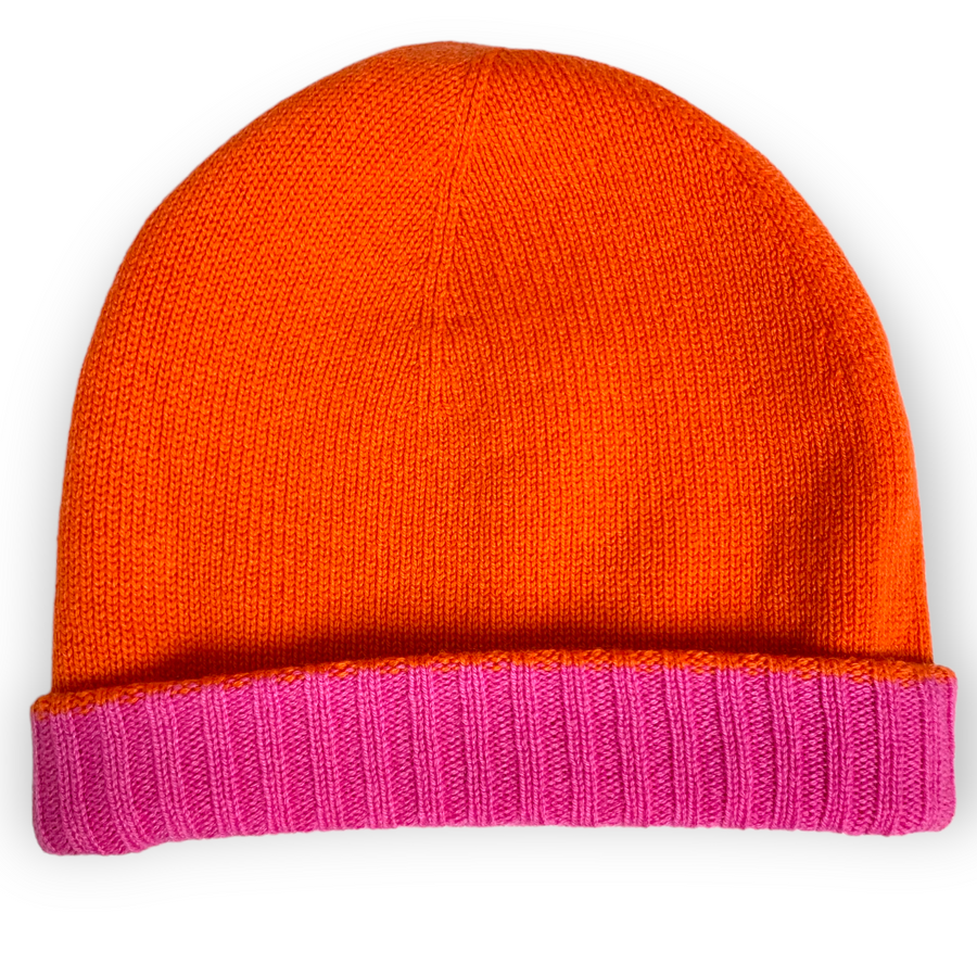CL - Cashmere Reversible Beanie | Pink