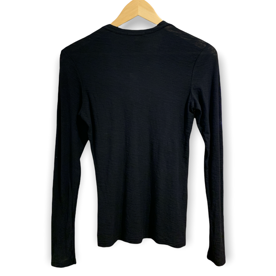 JP - Sheer Slub Crew Neck LS Tee | Black