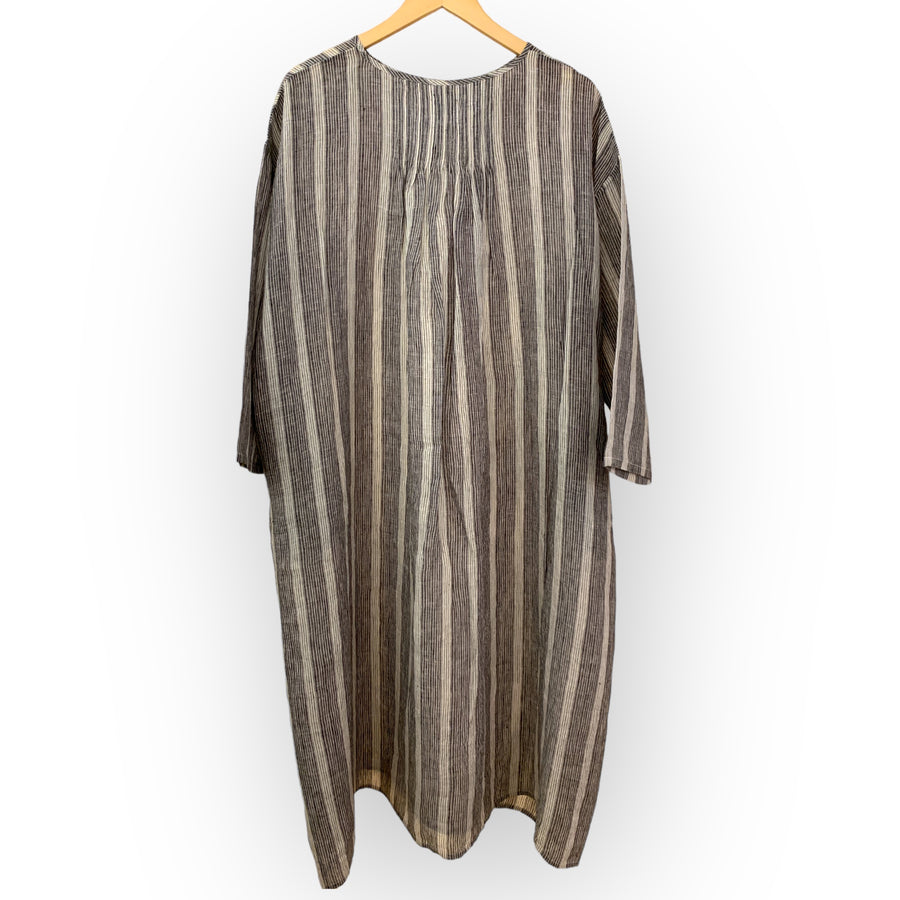 MS - Striped Dress | Charcoal