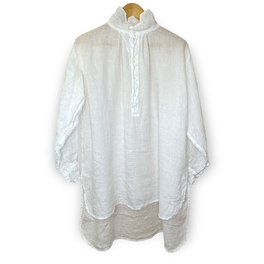 CP - Petra Linen Tunic Pullover | White
