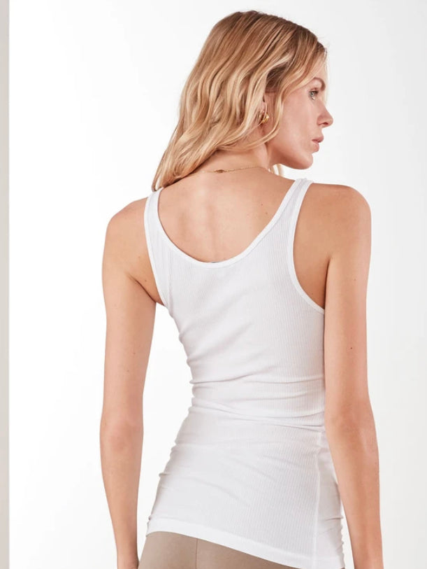 JP - The Daily Ribbed Daily Tank | White