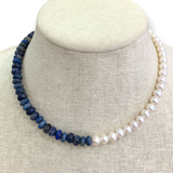 Choker | Freshwater Pearls & Lapis Lazuli