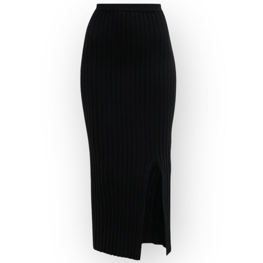 GV - Rib-Knit Midi Skirt