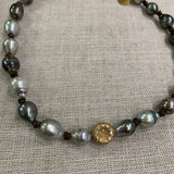 Choker | Tahitian Pearls w/ 18K Gold/Diamond