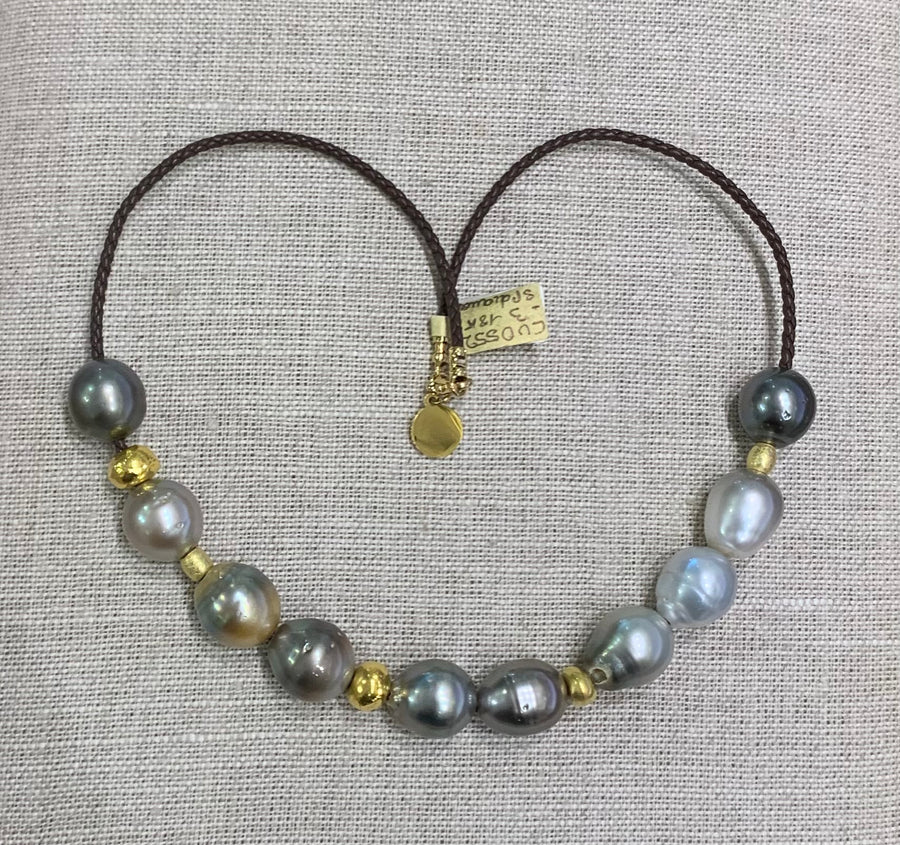 Choker | Tahitian Pearls w/ 18K Gold