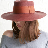 AC - Mandarin Wide Brim Hat | Maroon
