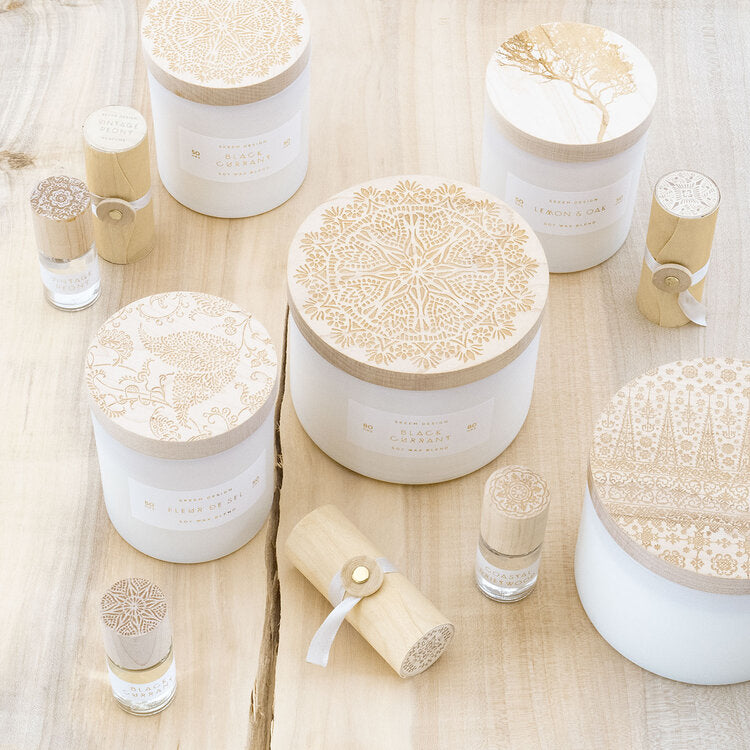SD - Lemon & Oak Print Block Candle | 3-Wick
